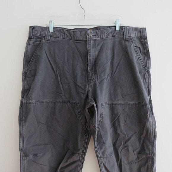 CARHARTT Rugged Flex Rigby Double Front Relaxed Fit Work Pants in Shadow Gray - Picture 4 of 14